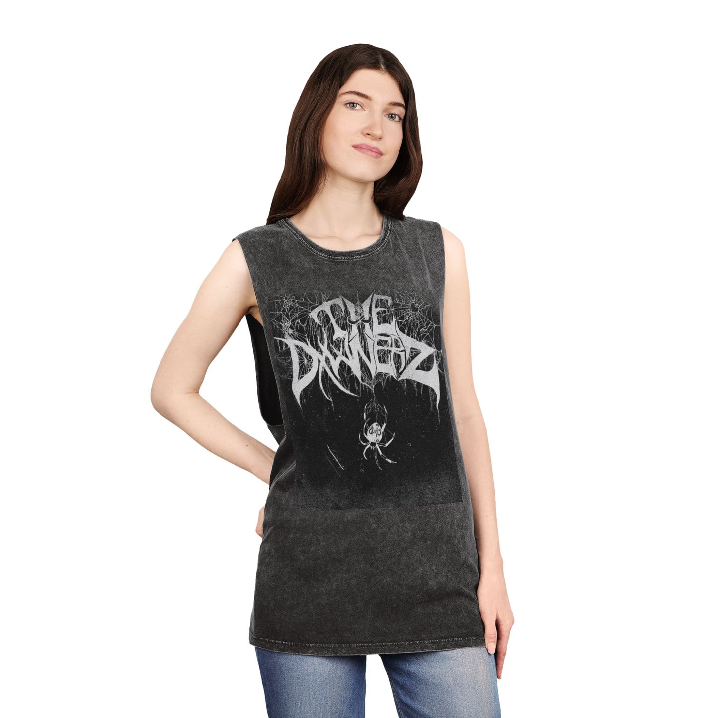 The Døwnerz "Spider" Unisex Stonewash Tank Top